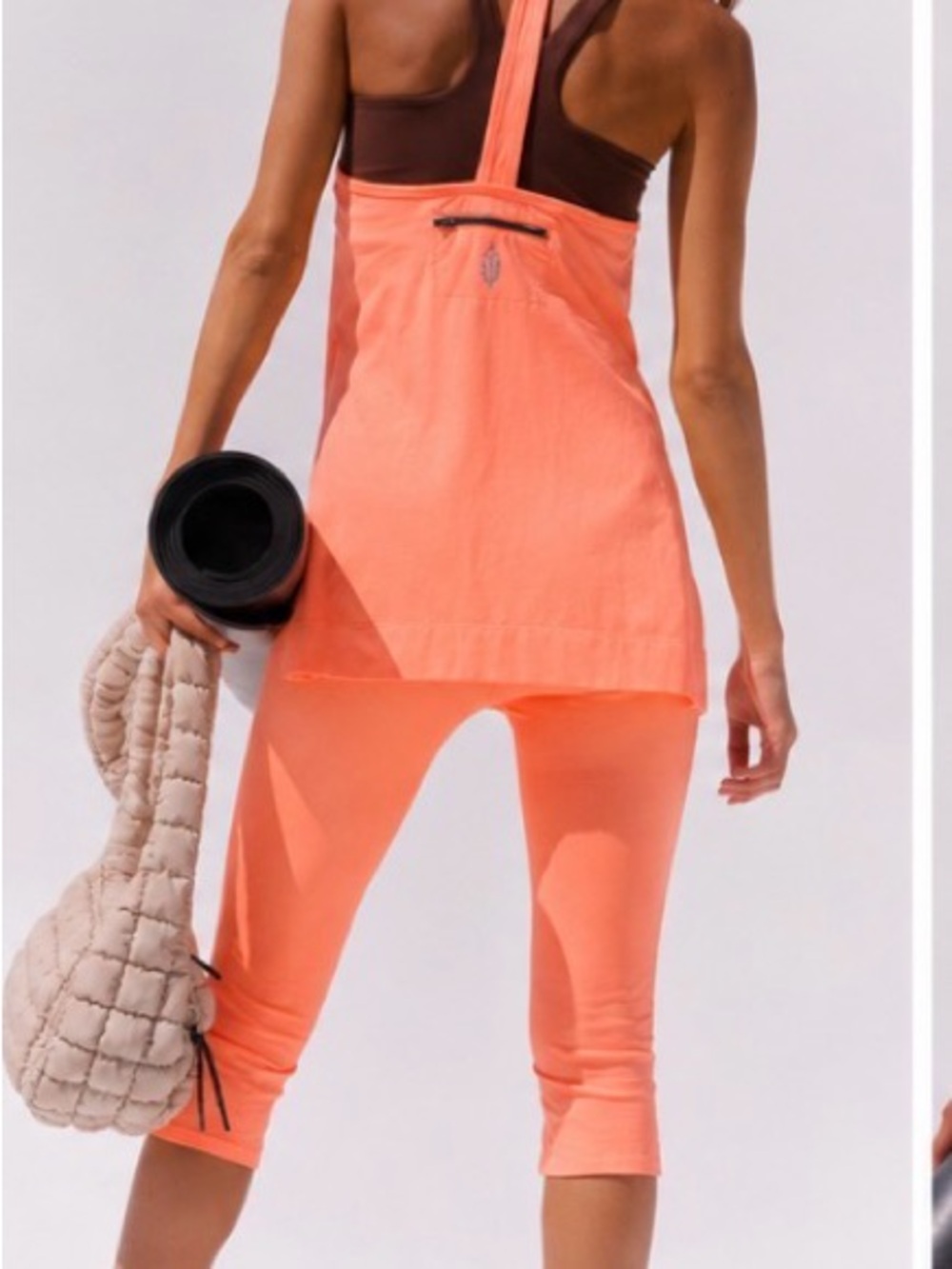 FP Movement Free People Hot Shot Bare It All Set Coral Peach XS - Picture 3 of 6